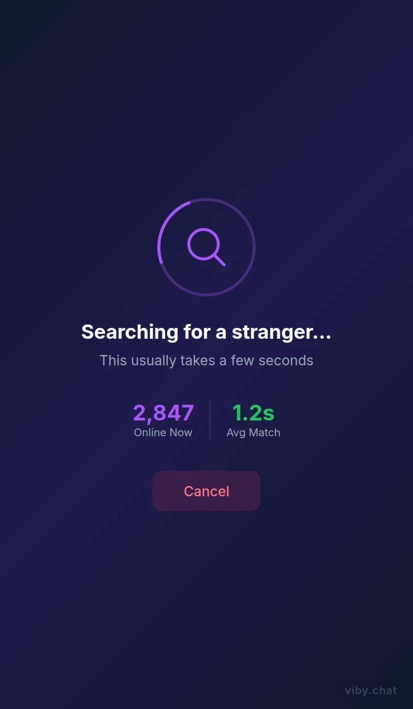 talk to strangers mobile view